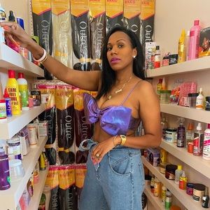 Iridescent Zara bow bralette